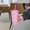 1 Piece 700ml Large Capacity Water Bottle Kawaii Bow Water Cup With Lid Straw For Girls Coffee Milk Tea Plastic Cold Drink Cup