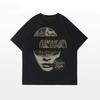 Moto Nouveau Hip Hop Street T-Shirt en Coton Homme Été Ample Polyvalent Décontracté Personnalité Couple