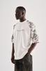 Machinist Men's Oversized T-shirt with Floral Print – Ecru S