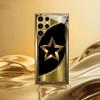 Vergulde nieuwe telefoonhoes voor Samsung Galaxy S26 Ultra S25 Plus S24 S23 S22 fe gehard glas Artistieke textuurpatronen