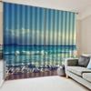 Nature Senery Sunset Beach Sky Sea Tree Window Curtain Blinds Great for Living Area Kids Bedchamber Bathroom Kicthen Door House Decoration