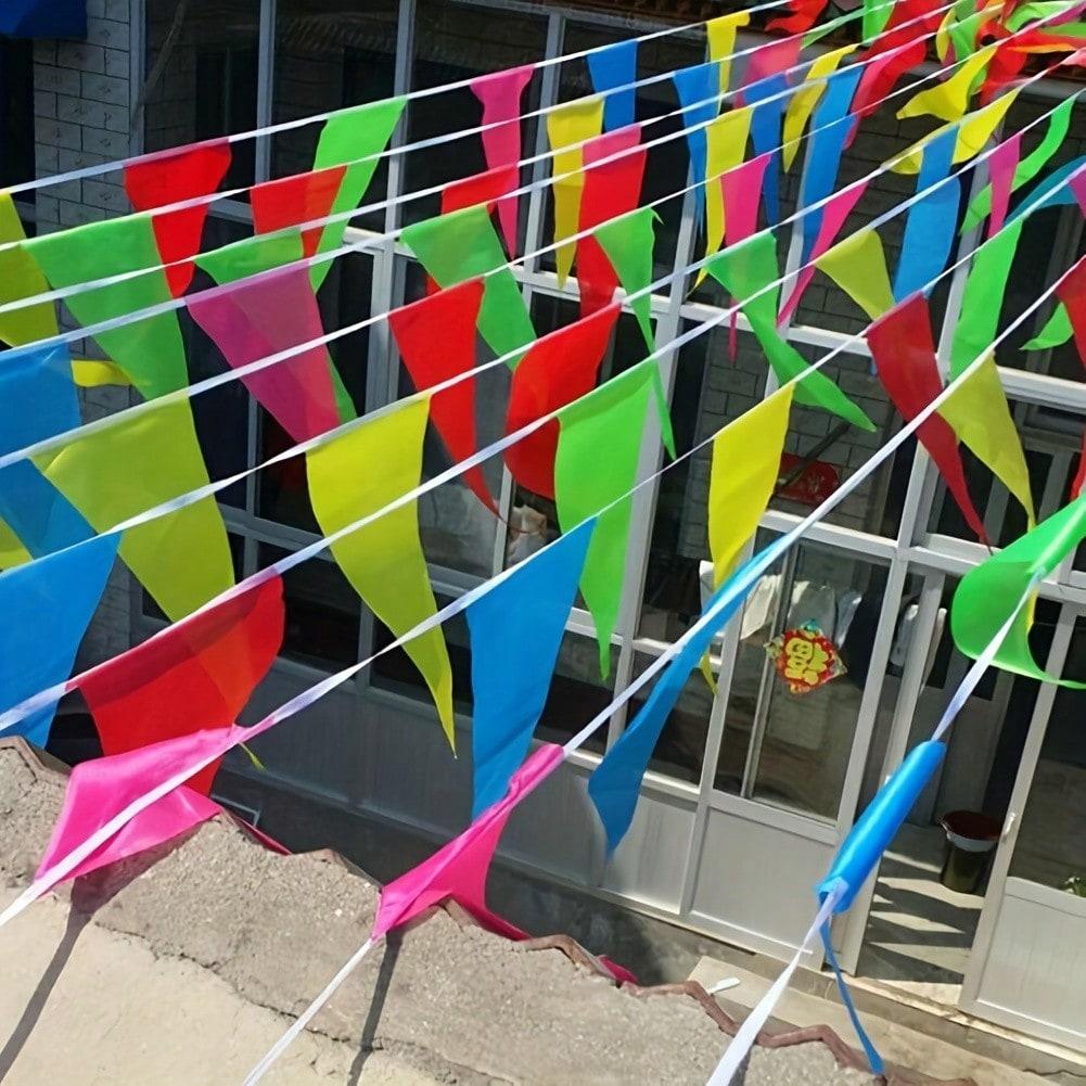 Bunte Wimpelkette Banner Flagge Großhandel Mehrfarbige Banner Karnevalsdekorationen Eröffnungsdekorationen Dreieckige Fahne für Party