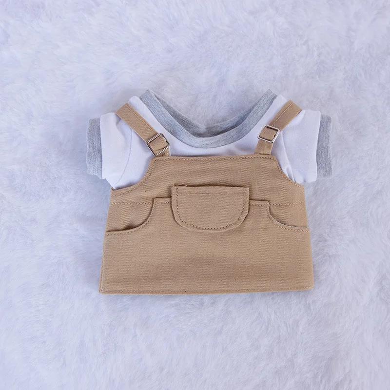 10cm 20cm Puppenkleidung Outfit T-Shirt Latzhose Hosenträgerhose Puppenzubehör Anziehen Spiel Fans Geschenk Spielzeug auf Lager