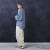 Selectively Berry Circus Matte Comfortable Elastic Solid Loose Plus Suitable for Size LL Women's Wide-Leg Pants, Lightweight, Texture, Wear,