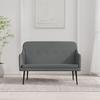 Dark Grey Bench 110 X 76 X 80 Cm Fabric