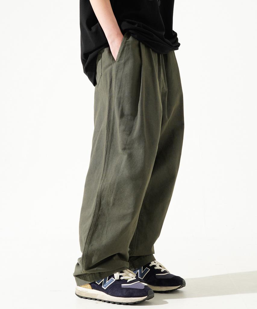 PERSTEP Cool Mix Pigment Linen-Like Long Pants Khaki Julp4619