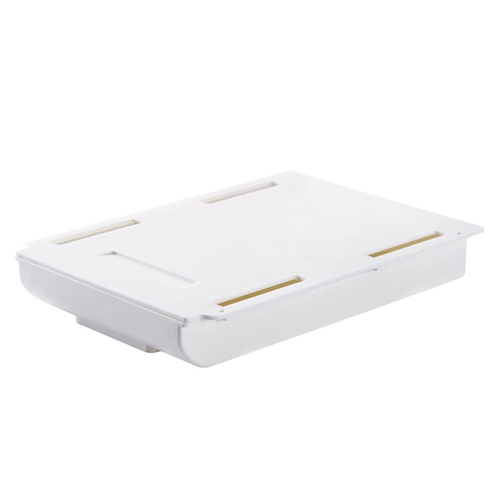 Self Stick Pencil Tray Desk Table Storage Drawer Organizer Box Under Desk Stand