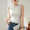Threaded Cotton Wide Shoulder Strap Sleeveless Vest for Women In Summer Wear New Suspender Tight Inner Wear