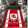 Middlesbrough FC Printed Crystal Velvet Rug Non‑Slip Crystal Velvet Carpet For Sofa Bedroom Indoor Home Decoration
