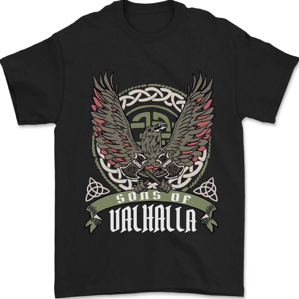 Sons of Valhalla Vikings Celtic Symbols Mens T-Shirt Unisex T-Shirt