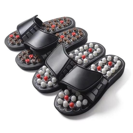 1 Pair Acupressure Massage Slippers Plantar Fasciitis Pain Relief Muscle Relaxation Foot Massager Home Acupuncture Sandals Slides Shoes