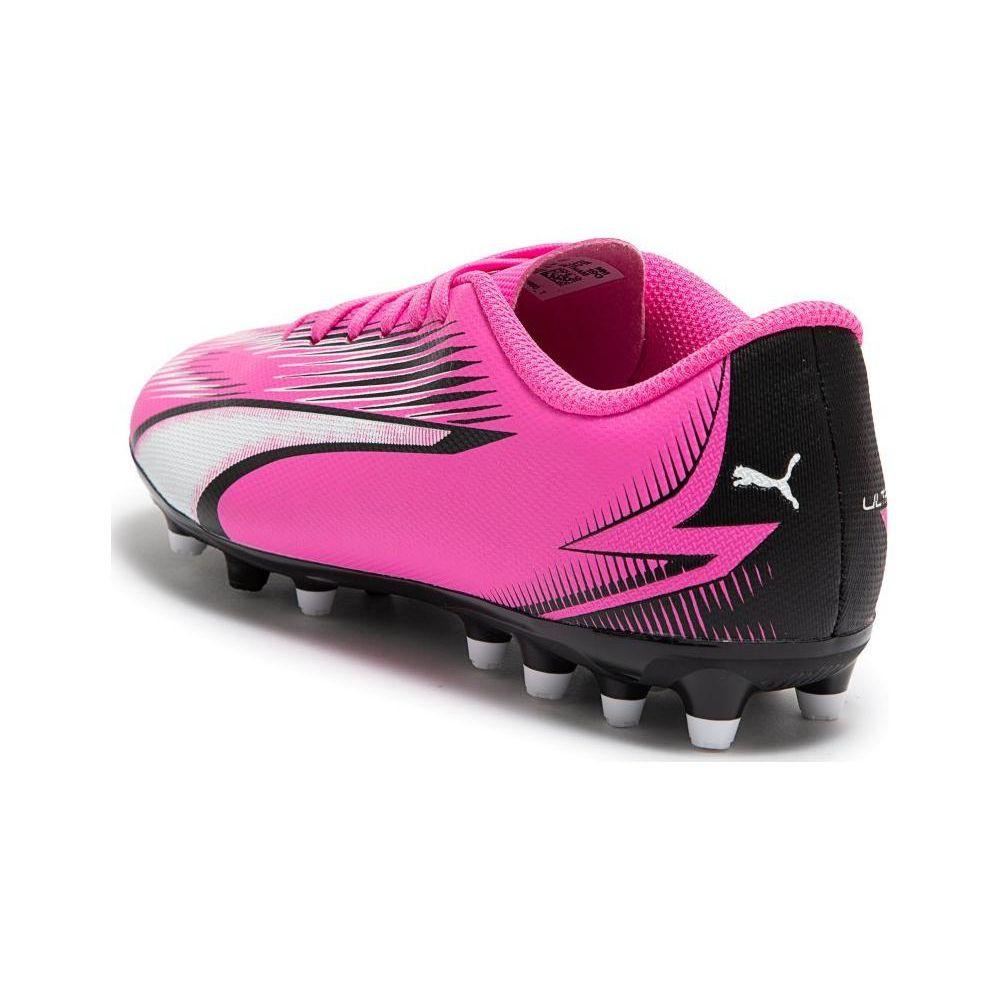 Puma Ultra Play Mg Jr Дихаючі Взуття для Футболу для Дітей Низькі Рожево-Чорно-Білі 107777-01