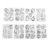 8pcs Colorable Heat Shrink Sheets Different Patterns Shrink Film Sheets  DIY Keychain