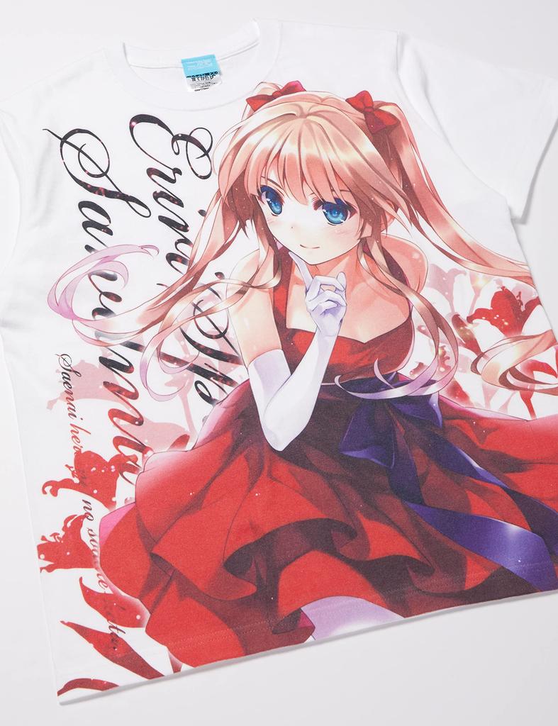 Cospa Jak vychovat nudnou přítelkyni Originála Spencer Sawamura Eriri Celá grafika BÍLÉ tričko Saekano Velikost S