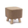 Elastic Footstool Cover Cotton Linen Stretch Sofa Protector Ottoman Slipcover Washable Ottoman Pouffe Foot Rest Stool Covers