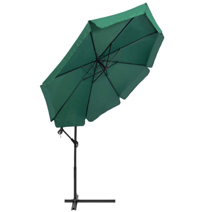 Springos ® Cantilever Garden Parasol with Crank, Including a Cover 350 Cm
