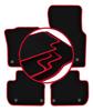 Velour Floor Mats with Red Edge For: Jaguar XF X260 Sedan, Station Wagon (2016-)