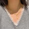 Medieval Style Rachel With Brushed Water Drop Doudou Necklace Pendant Retro Personality High Sense Versatile Collarbone Chain