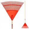 Lawn Leaf Rake with Wooden Handle 180cm