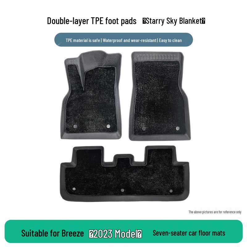 3-Piece TPE Custom-Fit Floor Mats for 2023 Honda CR-V 7-Seater