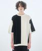 ZENSAI Combination Block Knit Black