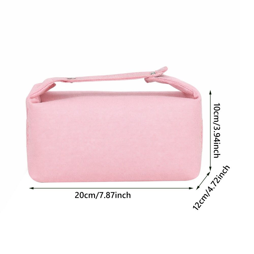 Fashionable Large Capacity Cosmetic Storage Bag Portable Handheld Toiletry Bag Canvas Makeup Organizer Travel