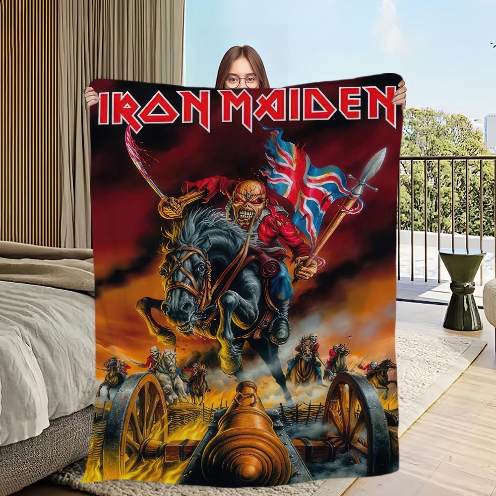 Bänd Iron Maidens Tekk Nahasõbralik Mugavus Soe Pehme Plüüs Diivani Elutoa Kontori Magamistoa jaoks