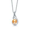HENGSHENG Freshwater Pearl Elegant Women Pendant 925 Sterling Silver Fine Jewelry Concise Design Wing Pendant Necklace
