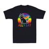 Gay Pride Month Ally Cat Funny LGBTQ Rainbow Black Cat Gay Proud T-Shirt