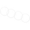 4PCS 20 Inch Wheel Rim Protectors Self Adhesive Aluminium Alloy Scratch Protection Wheel Rim Guard White