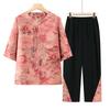 Summer Suit Women's Shirt Elderly Women's Shirt Two-piece Suit