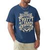 Geboren 1977 47 Jahre Awesome 47. Geburtstagsgeschenk T-Shirt Harajuku Kurzarm T-Shirt 100% Baumwolle Grafik T-Shirt Tops