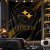 Wall Hanging Tapestry Pittsburgh Steelers Print Cloth for Living Room Bedroom Home Decor