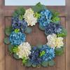 Blue And Hydrangea Wreath Door Hanging Withered Branch Simulation Wreath