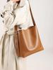 Genuine Leather Women's High-End Bucket Shoulder Bag – Large Capacity, Versatile Commute Crossbody 2025.