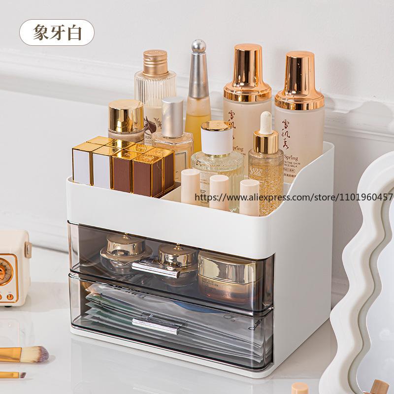 Large Capacity Cosmetic Storage Box Organizer Rack for Skincare Lipstick Perfume Mask Home Vanity Dresser Use