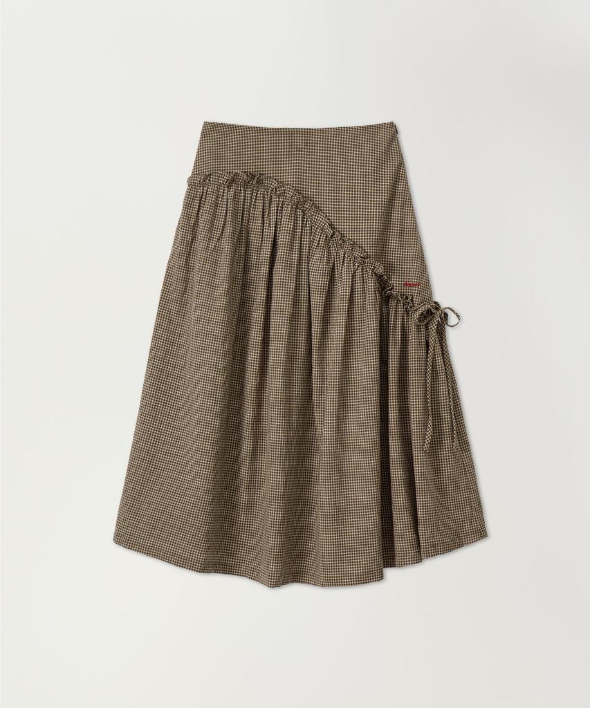 Heary Bliss Check Long Skirt_Brown