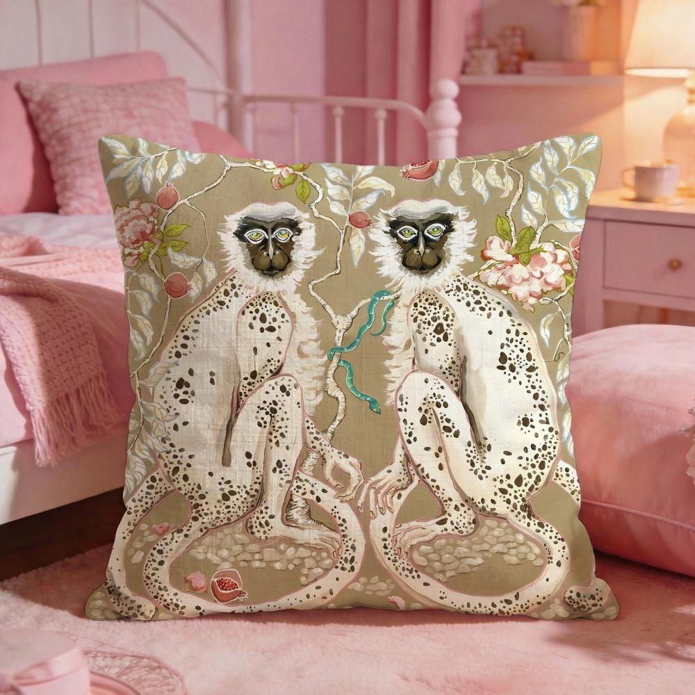 PPaige GGemmel MMonkey Cushion Cover Premium Comfort Reversible Pillow Cove Two In One Design For Any Room  Car Interior