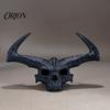Creepy Skull Decoration 3D Printed Giant Figurine, Gothic Flame Decor Statue, Halloween Party Sculpture for Home