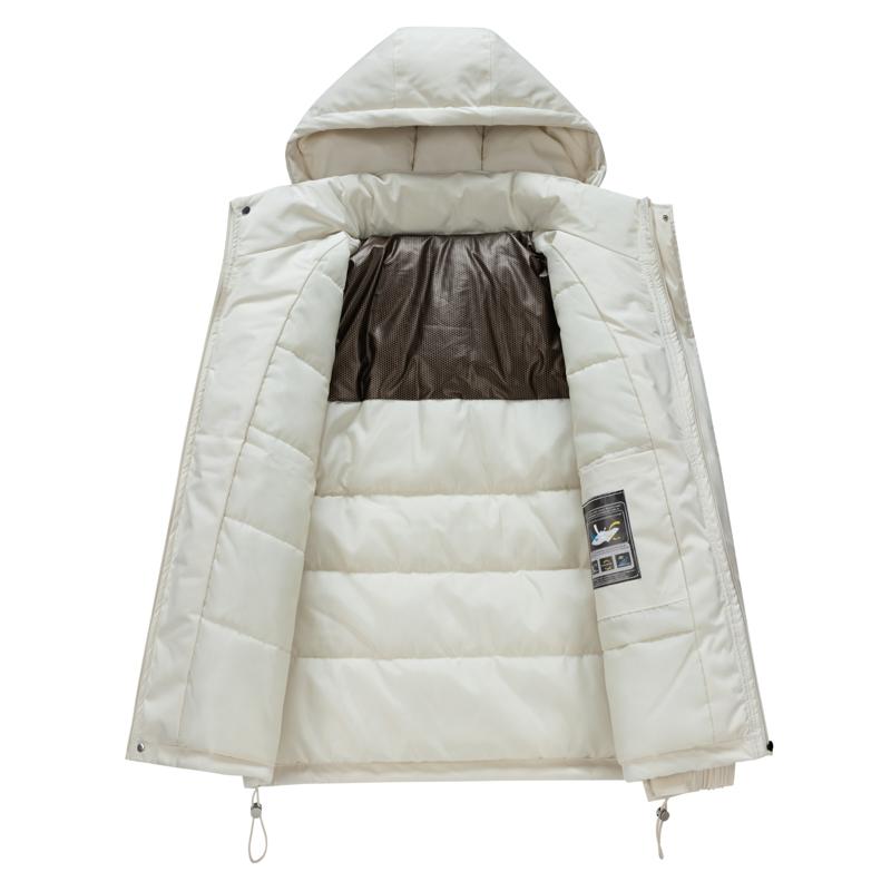 Men Women Winter Cotton Padded Jacket Female Casual Cargo Overcoat Hooded Short Graphene Parkas