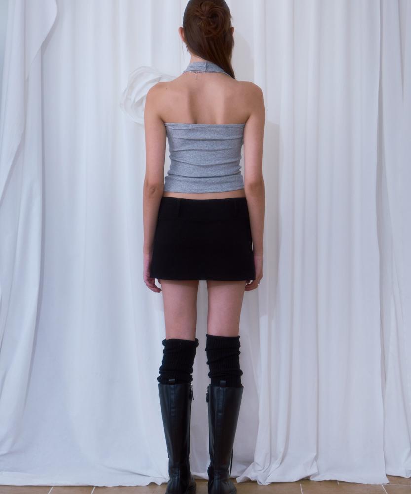 Rose Franz Pocket Mini Skirt [Black]