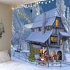 1Pcs Blue Sky And Snow Wall Hanging Tapestry Christmas Wall Hanging Tree Wall Hanging Gorgeous Christmas Tree Fireplace Gifts