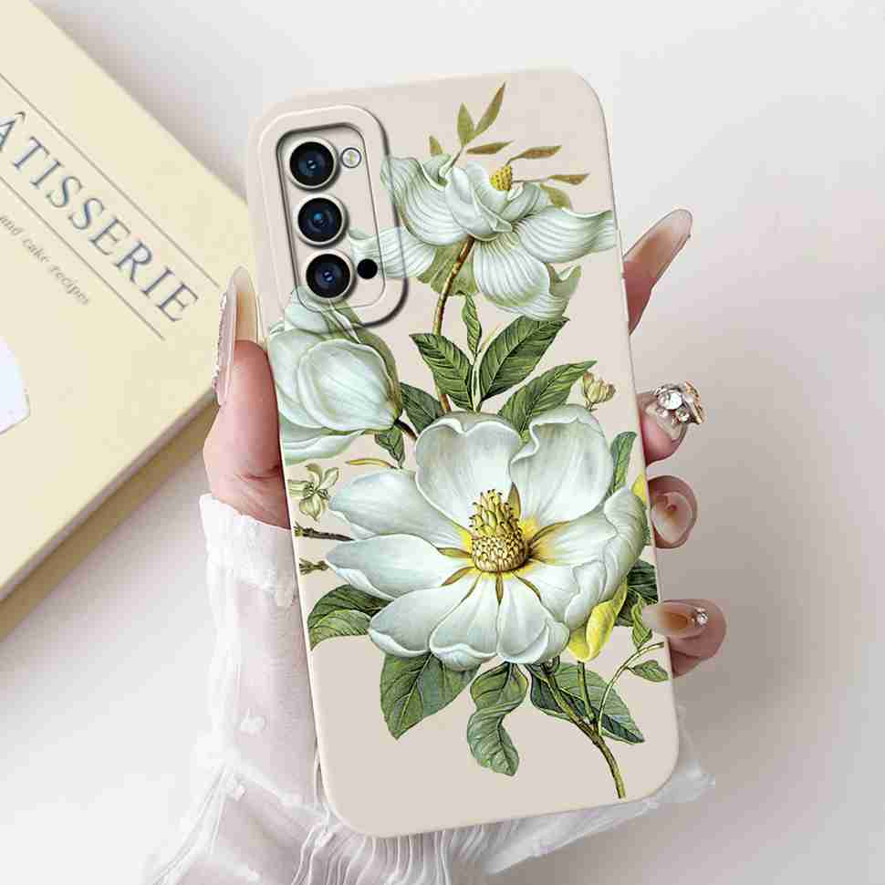 Para Capa Oppo Reno4 Pro 5G CPH2089 Capa Pintada com Arte de Luxo Para Capa de Celular Oppo Reno4 Reno 4 Pro 5G Protetor Capa Macia