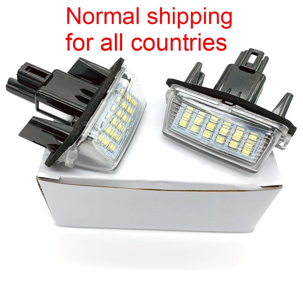 Autó Led rendszámtábla lámpák Toyota Camry 50 Led szám Fit Peugeot Citroen 206 306 307 406 407 C3 Yarishoz