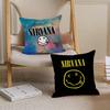 N-Nirvana Logo Cushion Cover Car Throw Pillow Case For Sofa Car Christmas Gift 40x40cm 45x45cm