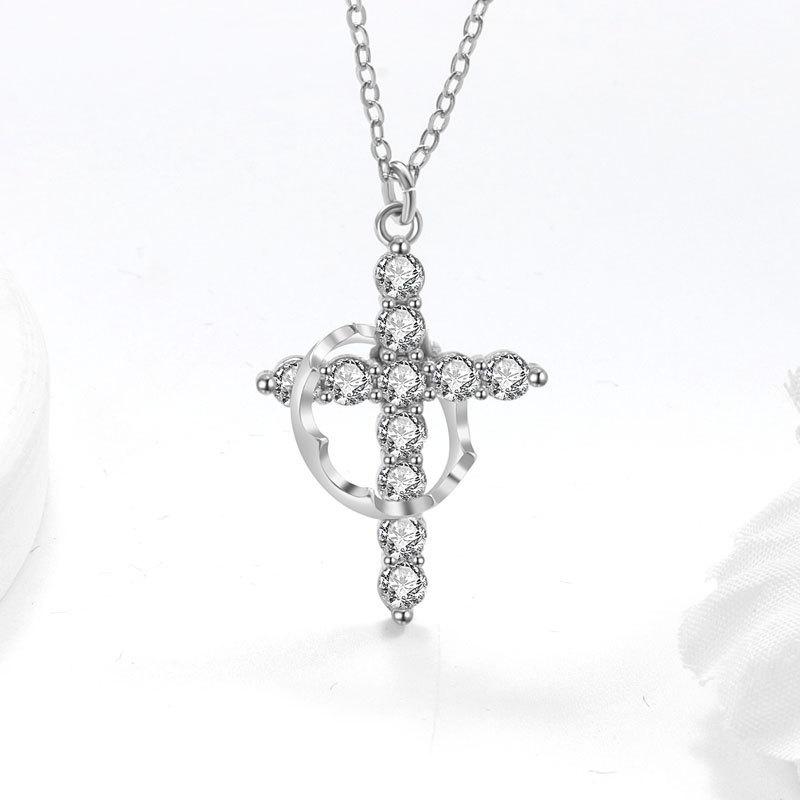 Fashionable Short Cross Choker Necklace Versatile Elegant Collarbone Chain Jewelry For Women Daily Wear