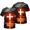 Gud velsigne Vintage Jesus Kristus T-skjorte For Menn 3D-trykk Herre Oversized Camiseta Kortermet Topp T-skjorte