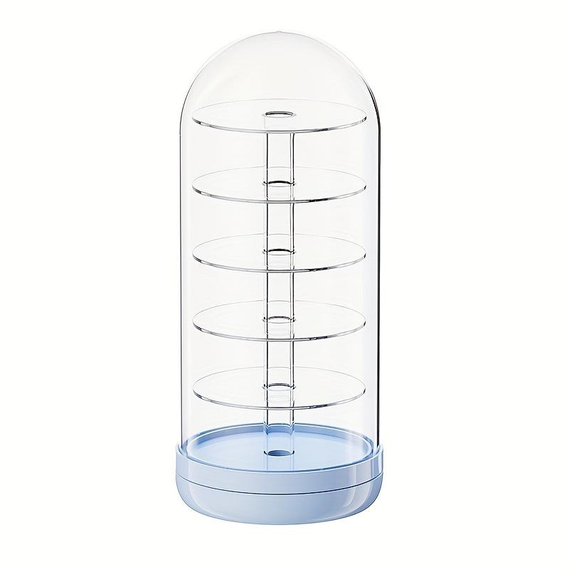 6 Lager Roterande Förvaringslåda - Transparent Bärbar Örhänge Hårnål Huvudbonad Organizer Låda, Figur Display Dammtät Låda, Heminredning
