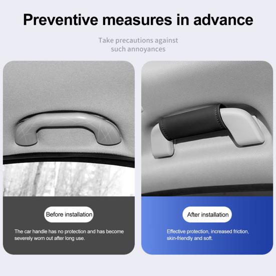Handle Protective Cover for Car Roof Handles, Car Overhead Handle Covers, Universal Car Grab Handle Cover for Most Models Car Interior Accessories