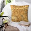 The Map Of Tamriel Square Pillowcase Pillow Cover Polyester Cushion Zip Decorative Comfort Throw Pillow for Home Bedroom